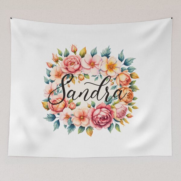 Item preview, Sandra Floral Name Watercolor Boho Personalized Design designed and sold by ArcticFoxStudio.
