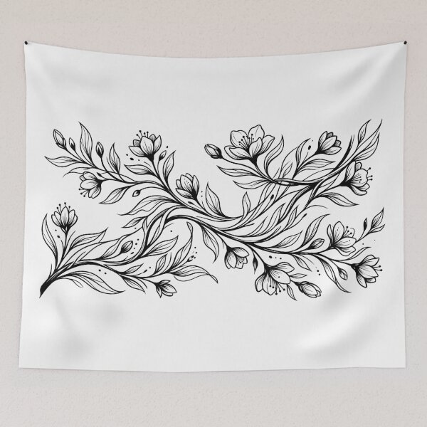 Item preview, Floral Ink Harmony designed and sold by BrunoLinuxArt.
