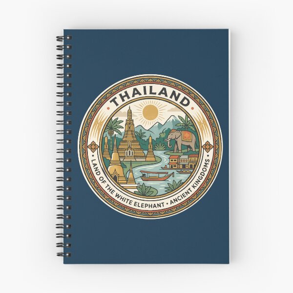 Item preview, Thailand Illustration Travel Art Badge designed and sold by KrisSidDesigns.
