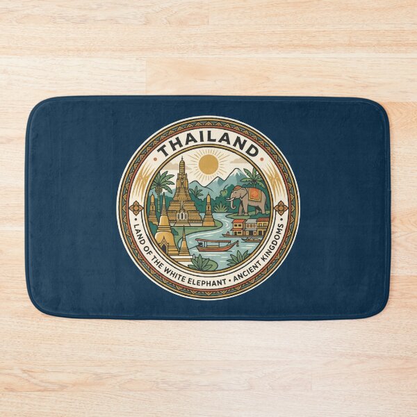 Item preview, Thailand Illustration Travel Art Badge designed and sold by KrisSidDesigns.