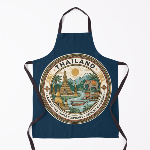 Item preview, Thailand Illustration Travel Art Badge designed and sold by KrisSidDesigns.