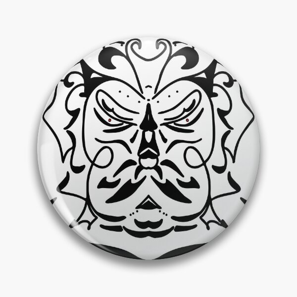 Item preview, Tribal Demon Mask Blackwork Tattoo designed and sold by Rexusstain.
