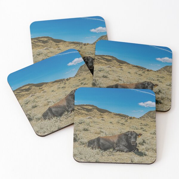 Item preview, Male cow steer open mouth on mountain hill designed and sold by MYTOPSHELF.