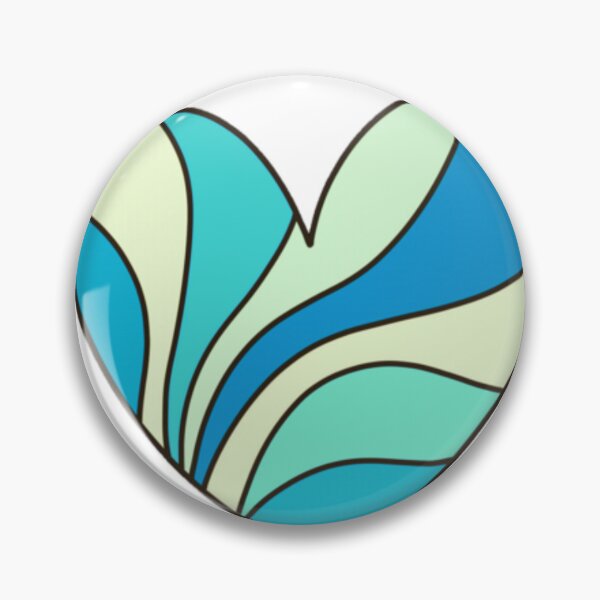 Item preview, Retro Groovy Swirl Heart Blue Wave Graphic designed and sold by jttrends.
