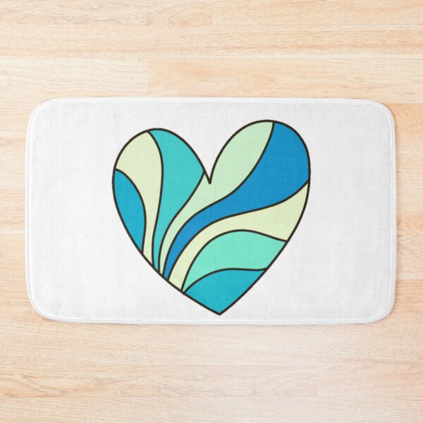 Item preview, Retro Groovy Swirl Heart Blue Wave Graphic designed and sold by jttrends.