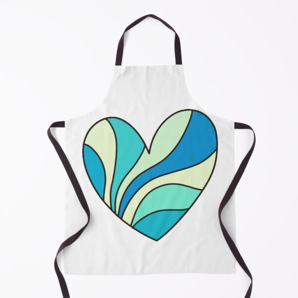 Item preview, Retro Groovy Swirl Heart Blue Wave Graphic designed and sold by jttrends.