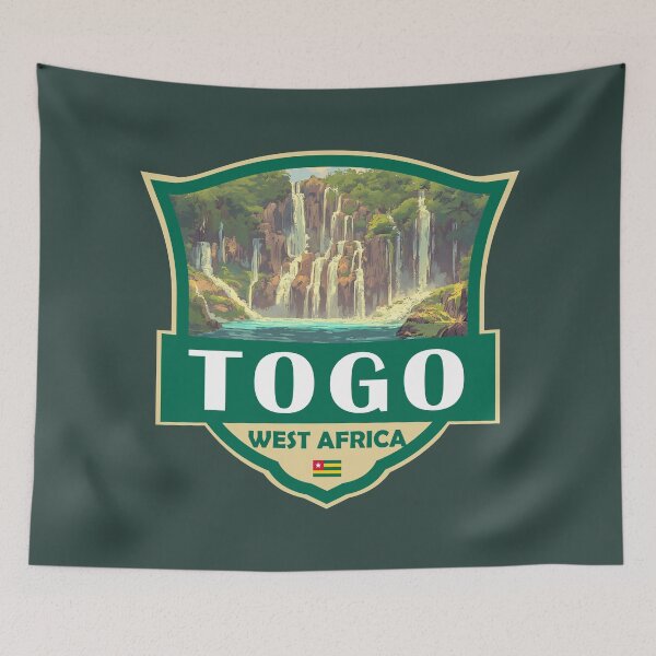 Item preview, Togo Illustration Retro Badge designed and sold by KrisSidDesigns.