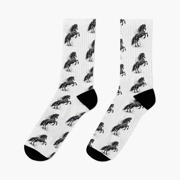 Item preview, Elegant Black Rearing Horse designed and sold by Rutvain.