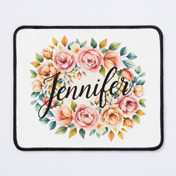 Item preview, Jennifer Floral Name Watercolor Boho Personalized Design designed and sold by ArcticFoxStudio.