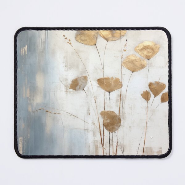 Item preview, Wabi sabi and japandi inspired blue and gold abstract herbs designed and sold by filigreedigital.