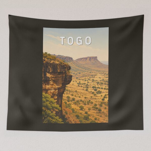 Item preview, Togo Illustration Travel Art Vintage designed and sold by KrisSidDesigns.