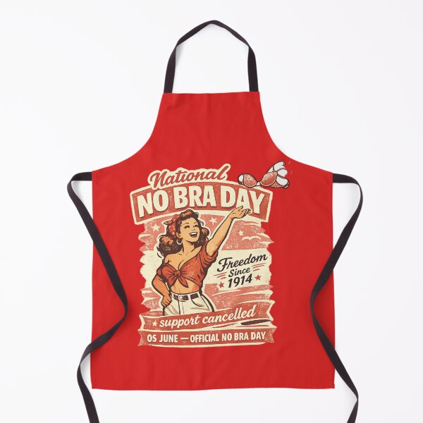 Item preview, National No Bra Day – Freedom Since 1914 | Funny Retro Pinup Style Vintage Tee designed and sold by MartBook.