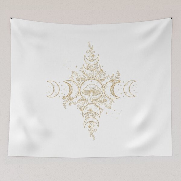 Item preview, Mystic Celestial Mushroom & Moon Phases designed and sold by MoonSoul Studio.