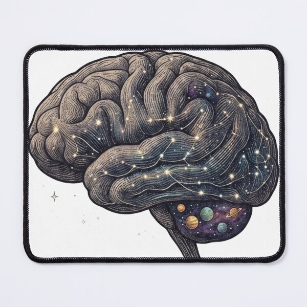 Item preview, Cosmic Brain Galaxy Universe Surreal Science Art designed and sold by JeevanStickers.