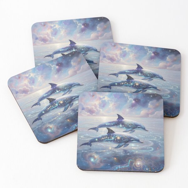 Item preview, Magical Dolphins in a Starry Sea designed and sold by Roanemermaid.