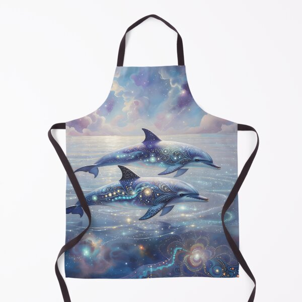 Item preview, Magical Dolphins in a Starry Sea designed and sold by Roanemermaid.