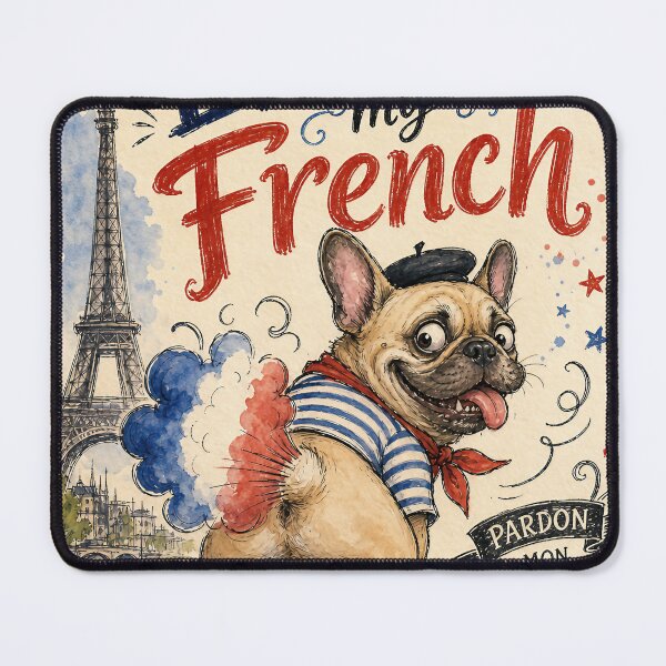 Item preview, Excuse My French bulldog Poster designed and sold by Jandedan.