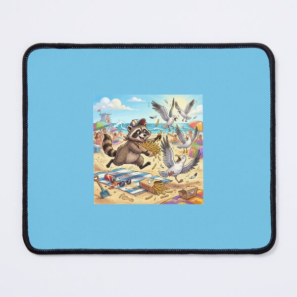 Item preview, Beach Bandit Raccoon | Silly Seagull Snack Heist Funny Summer Meme Art designed and sold by DmaarGroup.