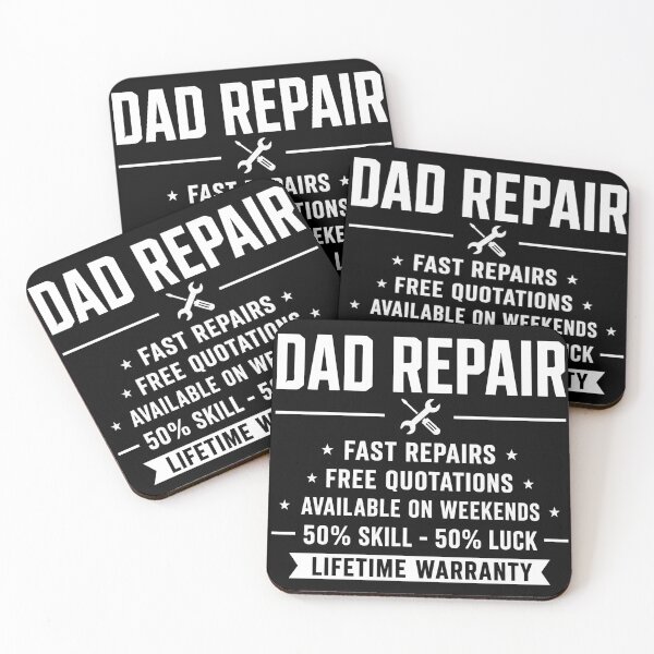 Item preview, Dad Repair Fast Repairs Free Quotations Available On Weekends 50% Skill 50% Luck Lifetime Warranty designed and sold by VGAfanatic.