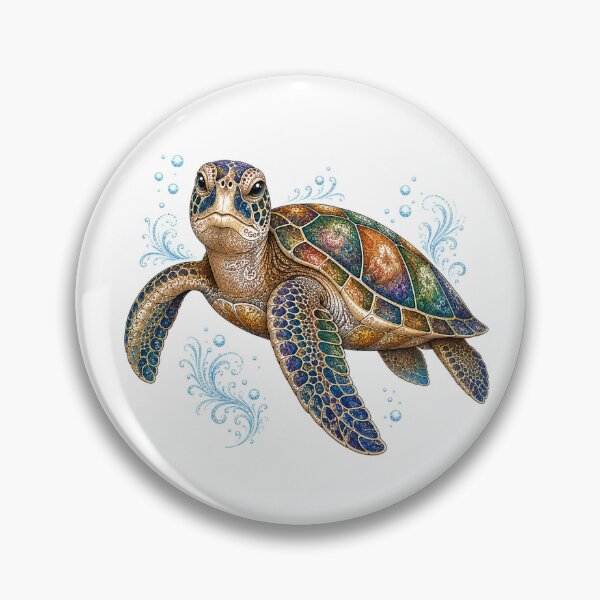 Item preview, Intricate Sea Turtle designed and sold by PaintedbyCarol.
