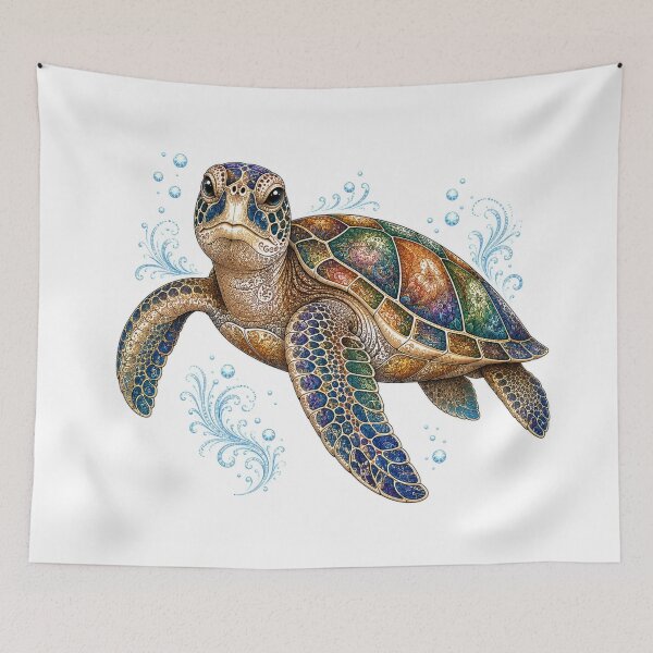 Item preview, Intricate Sea Turtle designed and sold by PaintedbyCarol.