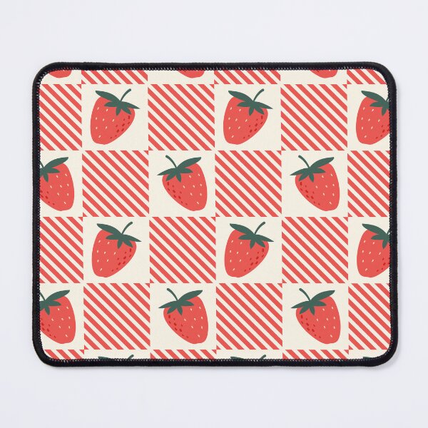 Item preview, Strawberry, checkered background, Summer pattern designed and sold by CHERRY--SHOP.