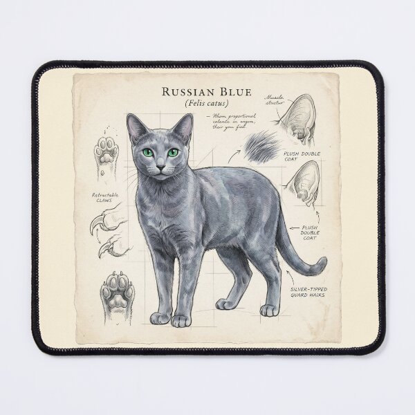 Item preview, Russian Blue Cat Anatomical Study Print designed and sold by Paolo-Bandal.