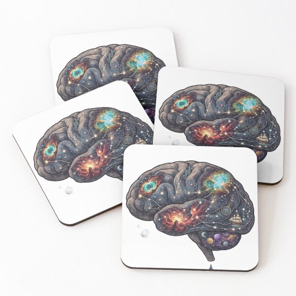 Item preview, Melting Cosmic Brain Galaxy Surreal Science Art designed and sold by JeevanStickers.