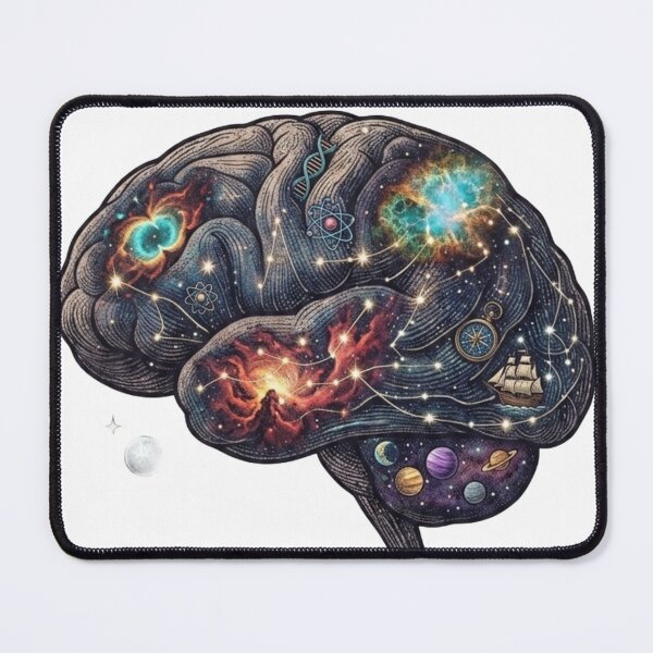Item preview, Melting Cosmic Brain Galaxy Surreal Science Art designed and sold by JeevanStickers.
