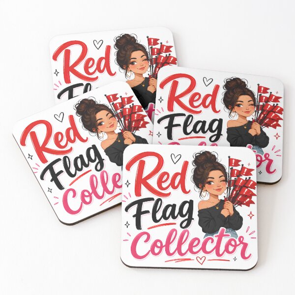 Item preview, red flags, red flags collector, green flag, red flag, single life designed and sold by TrueArtVibes.