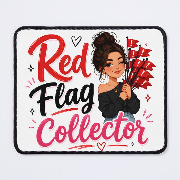 Item preview, red flags, red flags collector, green flag, red flag, single life designed and sold by TrueArtVibes.