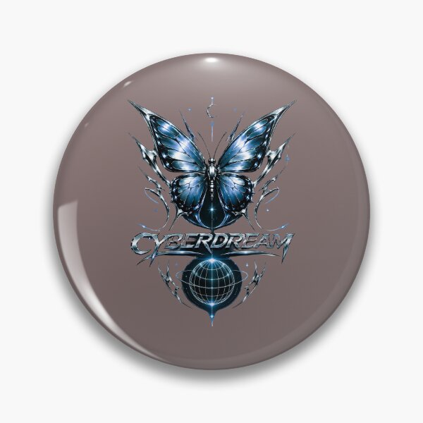 Item preview, Cyberdream Chrome Butterfly Cyberpunk Y2K Design designed and sold by Waldero.