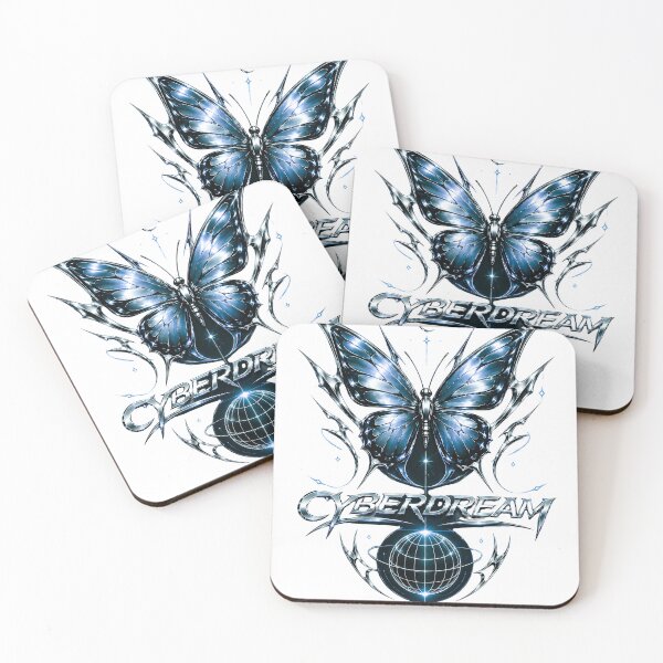 Item preview, Cyberdream Chrome Butterfly Cyberpunk Y2K Design designed and sold by Waldero.