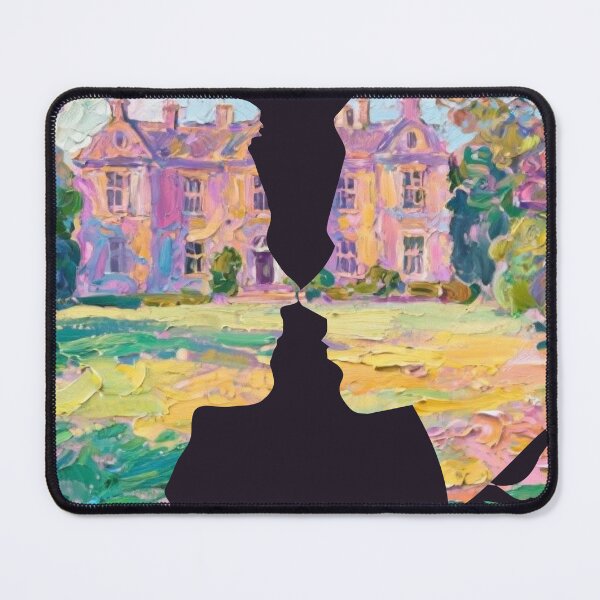 Item preview, Pemberley Estate Silhouette Oil Painting Jane Austen Pride and Prejudice designed and sold by FIREDesignsPOD.