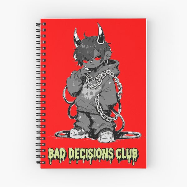 Aperçu de l'œuvre Club des mauvaises décisions, anime, garçon diable, streetwear créée et vendue par Gang store.