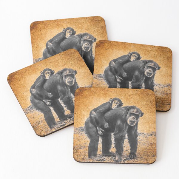Item preview, mother and baby chimp designed and sold by Karen  O'Reilly.
