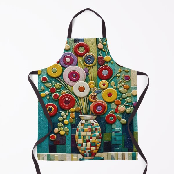 Item preview, Colorful Abstract Flowers After Klimt designed and sold by Vicky Brago-Mitchell®.