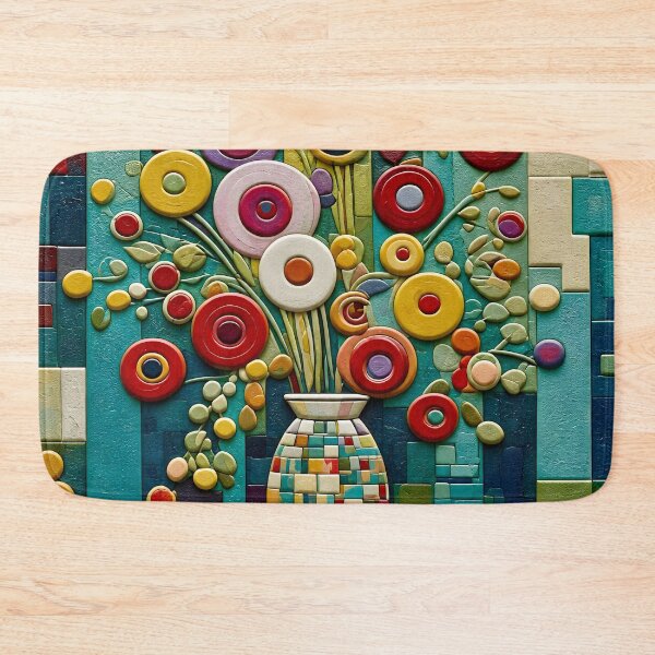 Item preview, Colorful Abstract Flowers After Klimt designed and sold by Vicky Brago-Mitchell®.