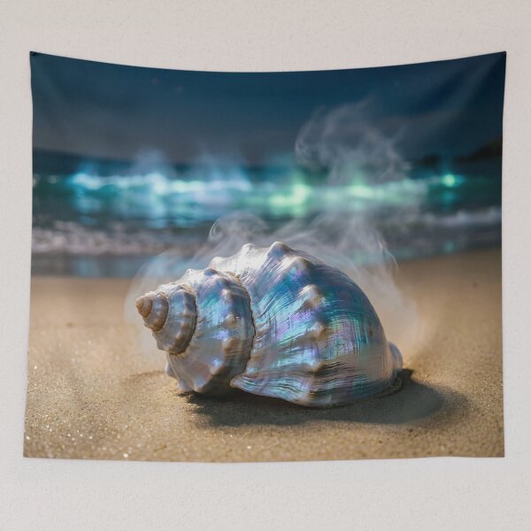 Item preview, Mystical Seashell on Moonlit Beach designed and sold by Roanemermaid.