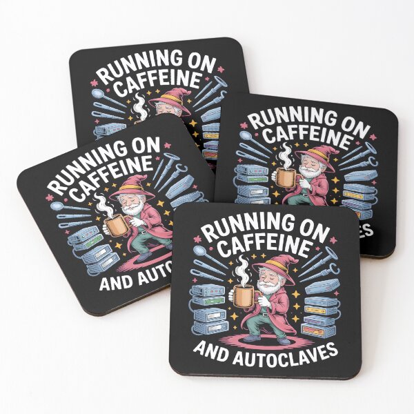 Item preview, Running On Caffeine And Autoclaves Sterile Processing Technician designed and sold by Fitswear.