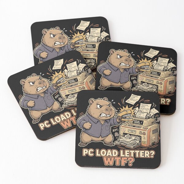 Item preview, Funny Capybara PC Load Letter Retro Office Printer Jam Meme designed and sold by  Bold Border Studio..
