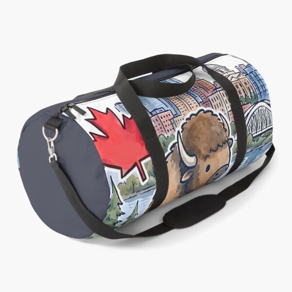 Item preview, Edmonton Bicycling Cute Bison City Skyline Pride  designed and sold by HowToCanadian.