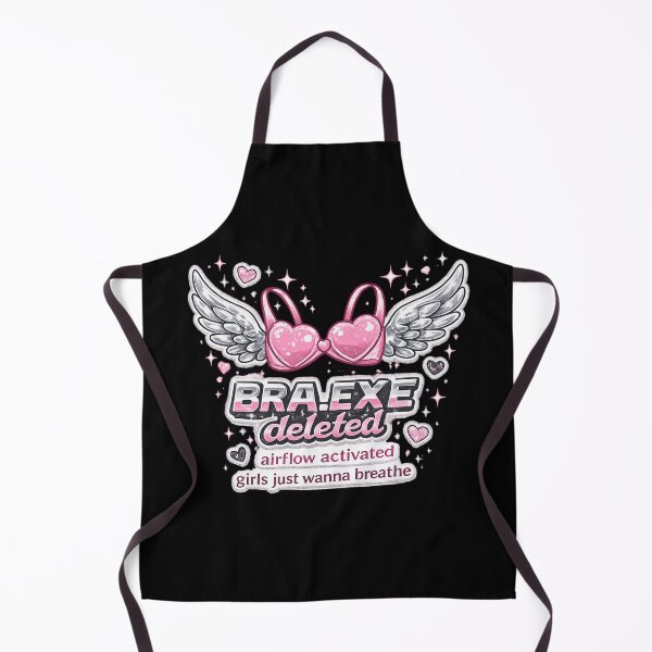 Item preview, Bra.exe Deleted - Airflow Activated | Funny No Bra Cute Aesthetic Sticker designed and sold by MartBook.
