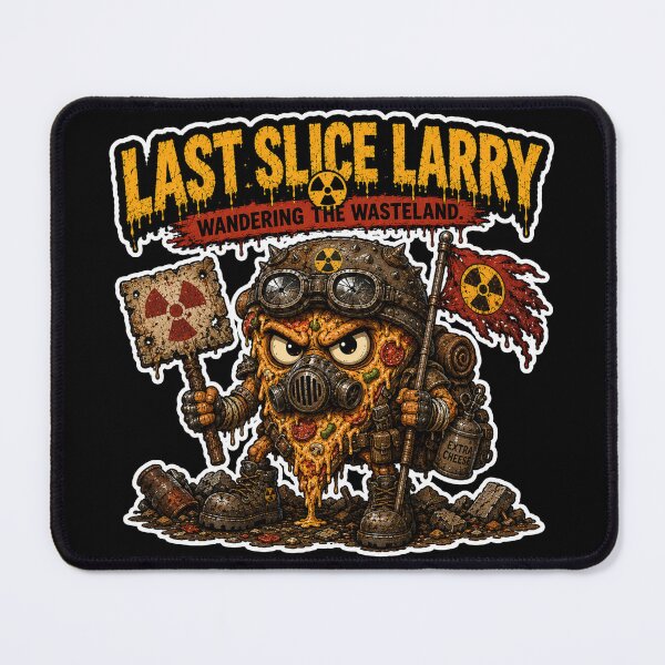 Item preview, Last Slice Larry Post Apocalyptic Pizza Sticker designed and sold by Snackwave Ninety.