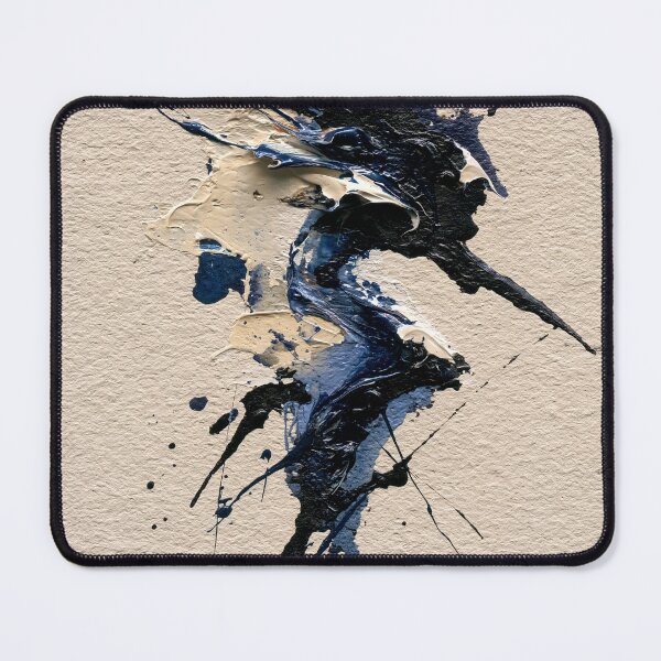 Item preview, Abstract Textured Blue Palette No. 11 - Explosive Blue & Black Impasto Splash designed and sold by SlowRegardArt.
