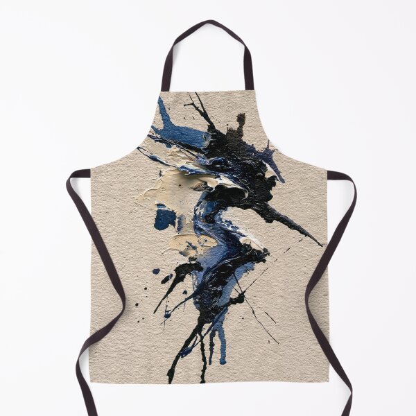 Item preview, Abstract Textured Blue Palette No. 11 - Explosive Blue & Black Impasto Splash designed and sold by SlowRegardArt.
