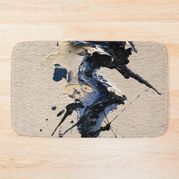 Item preview, Abstract Textured Blue Palette No. 11 - Explosive Blue & Black Impasto Splash designed and sold by SlowRegardArt.
