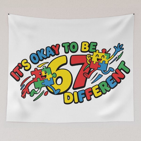 Item preview, neurodiverse kid rainbow puzzle art designed and sold by ArtDesignTp.