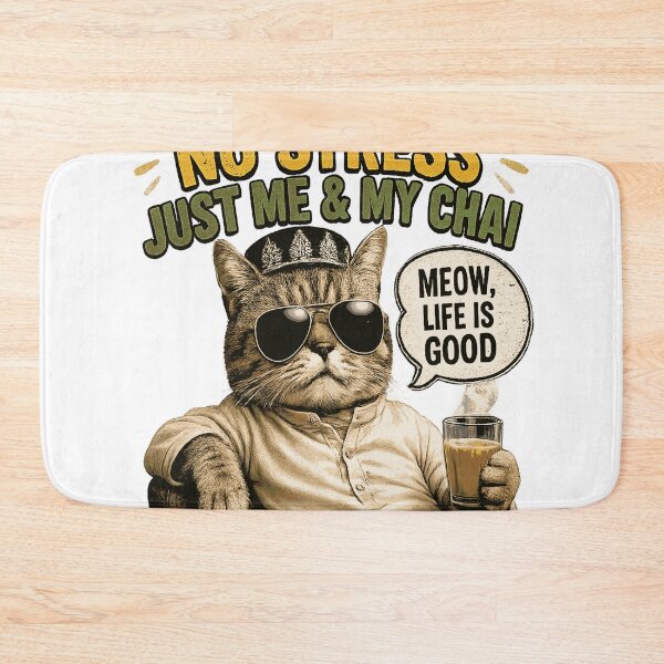 Item preview, Chai & Chill Cat – Funny Pakistani Meme T designed and sold by Dusk & Dawn Apparel.