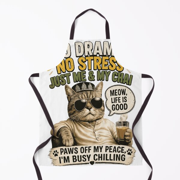 Item preview, Chai & Chill Cat – Funny Pakistani Meme T designed and sold by Dusk & Dawn Apparel.